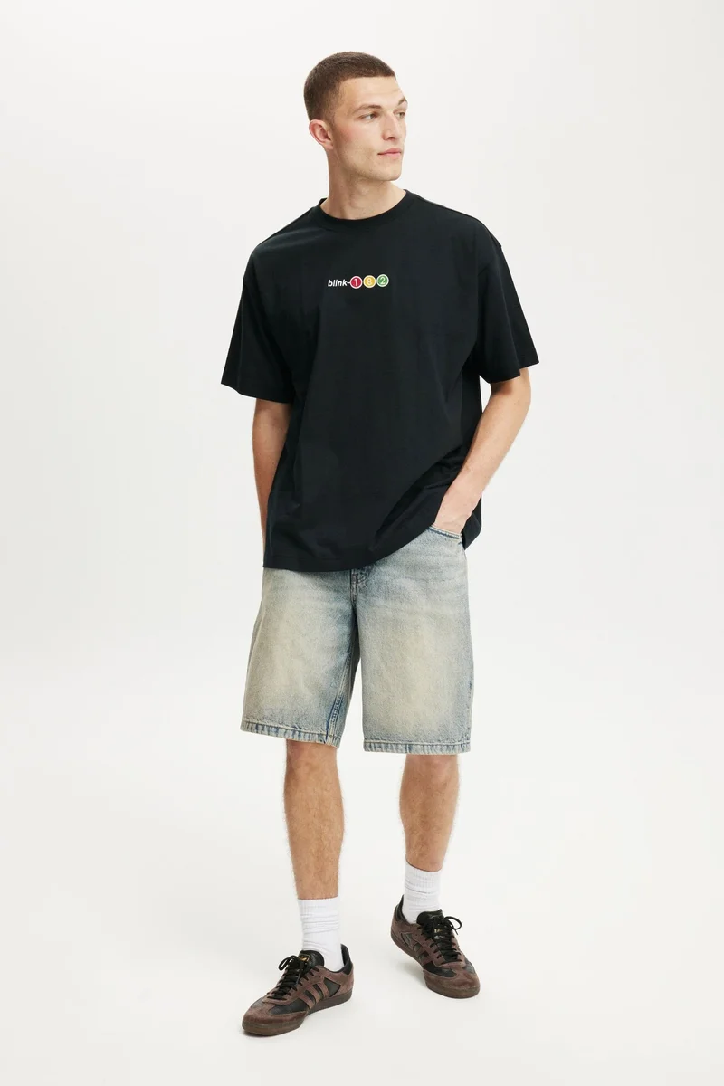 كوتون اون تيشيرت موسيقى فاخر بقصة بوكس